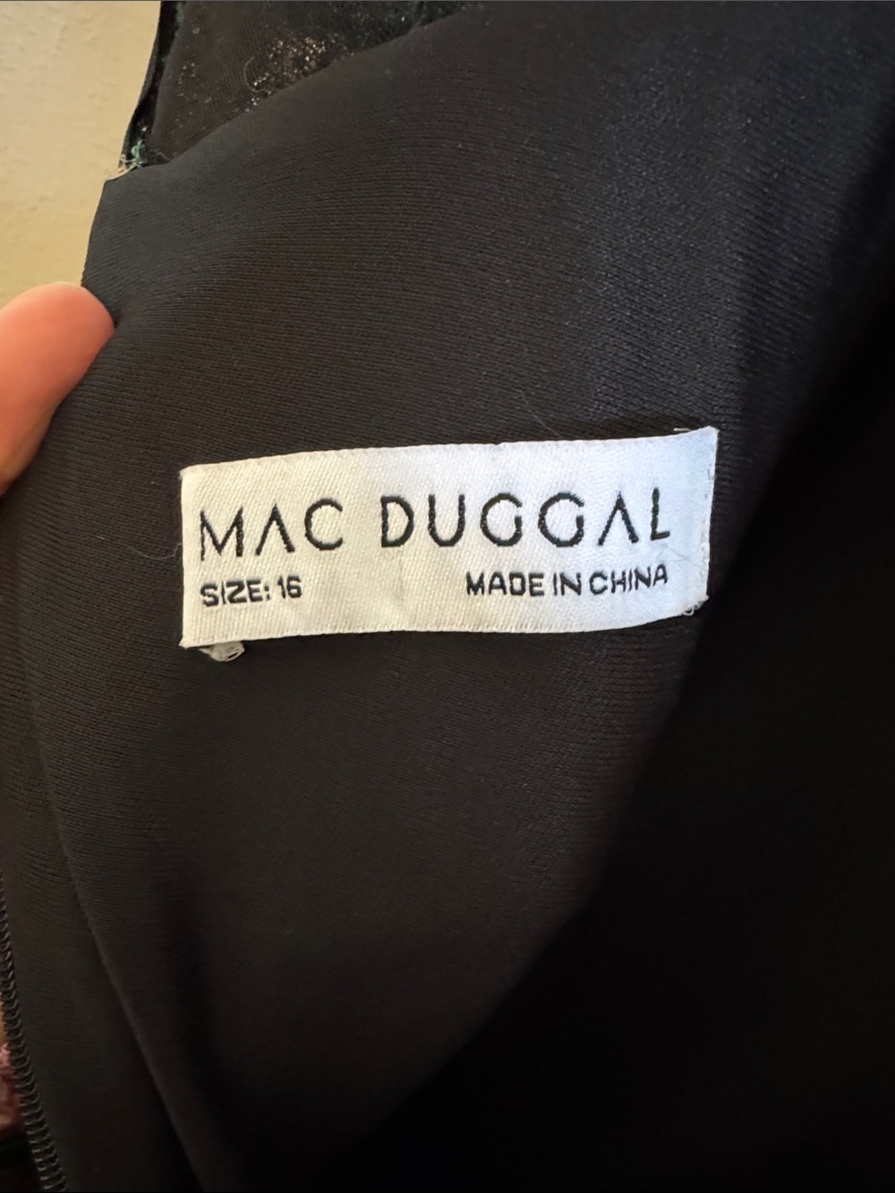 Mac Duggal 21194 One Shoulder Sequin Ball Gown With Velvet Bow Size 16 NWOT - Picture 12 of 12